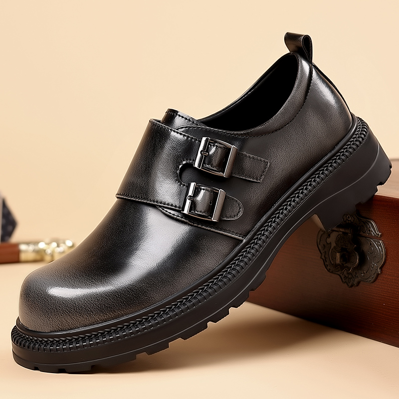 High End Men'S Formal Wear - الرجعية البني الرجال الجلود عارضة أحذية