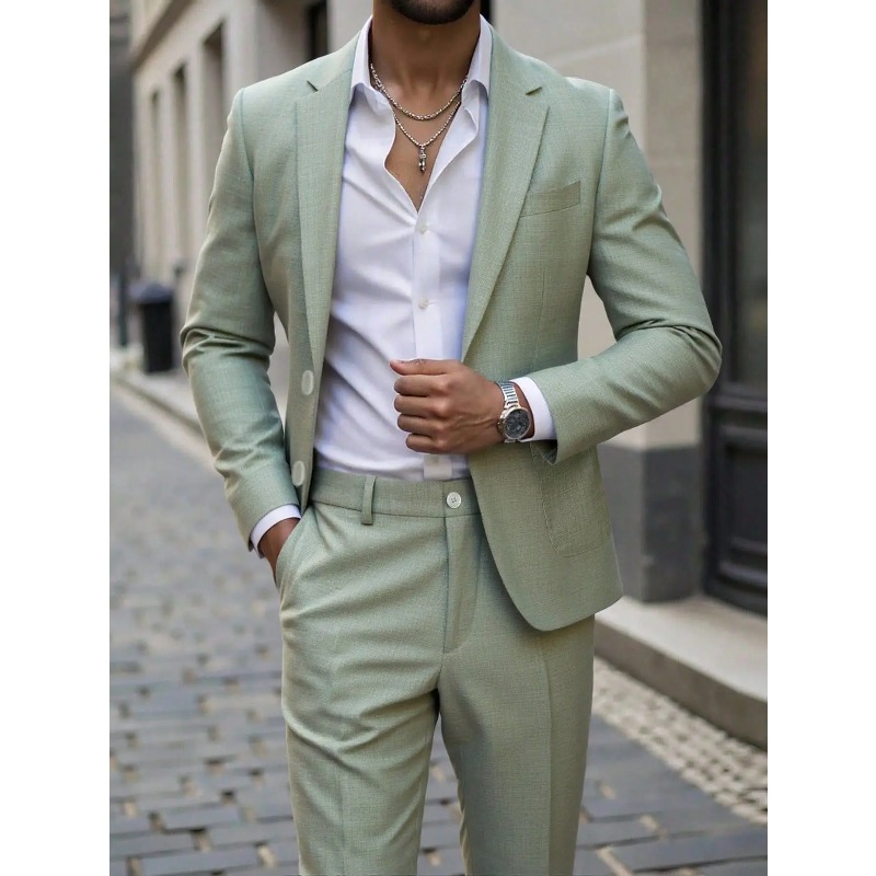 طقم بدلة وبنطلون رجالي بلون مو - مراجعة Men'S Formal Dinner Wear وسعره