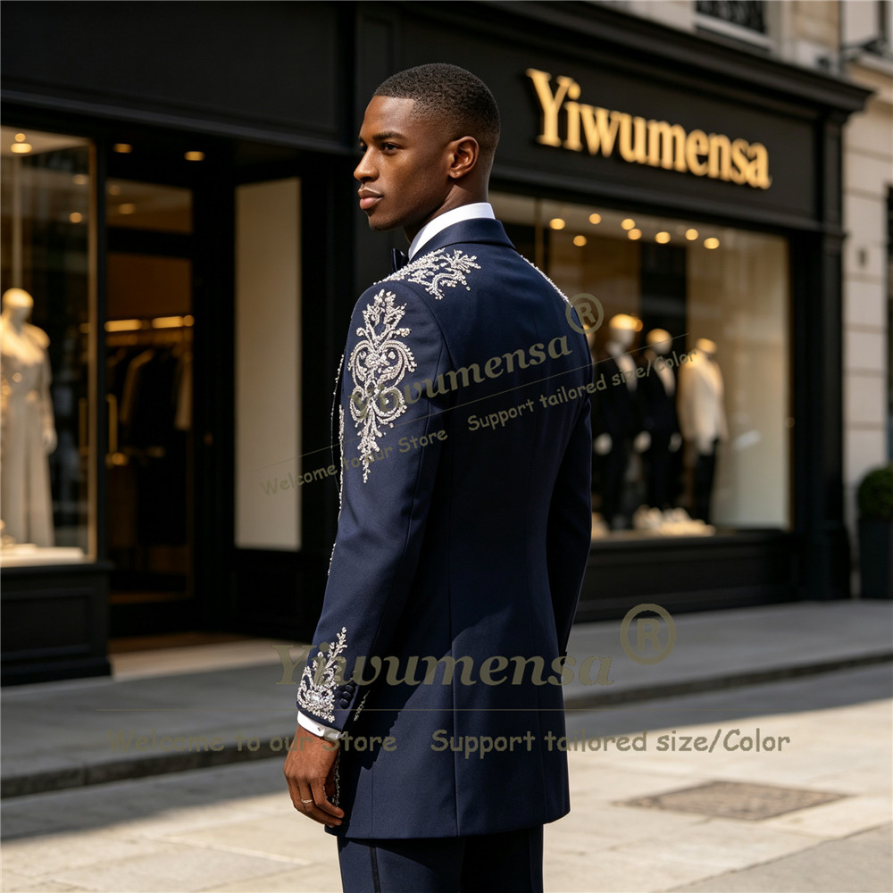 بدلة رجالية مزينة بالكريستالات - مراجعة Formal Wear For Men In Wedding وسعره
