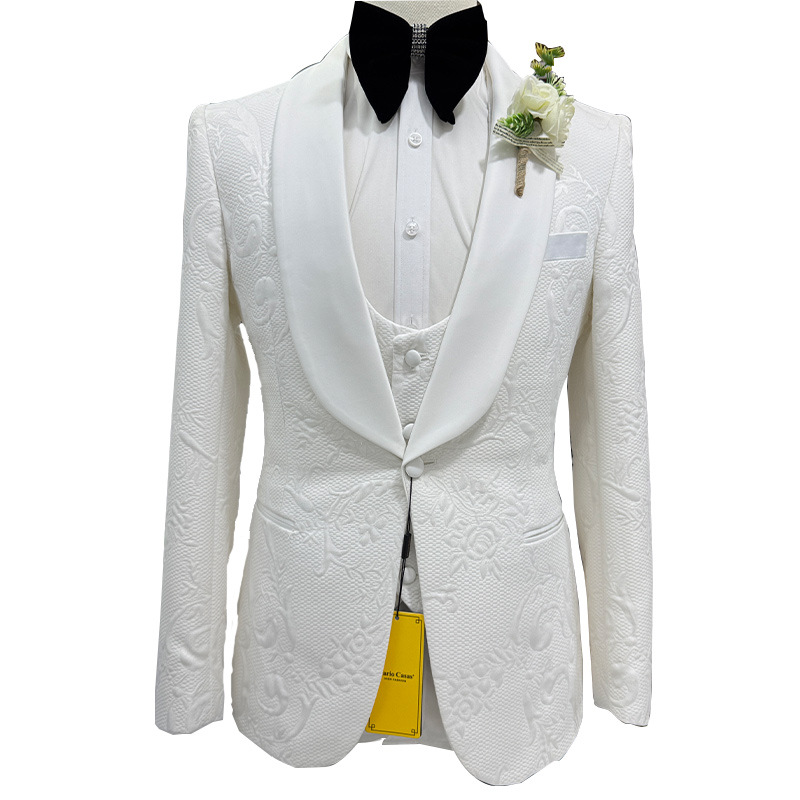 بدلة زفاف رجالية بيضاء من 3 قط - مراجعة Formal Wear For Men In Wedding وسعره