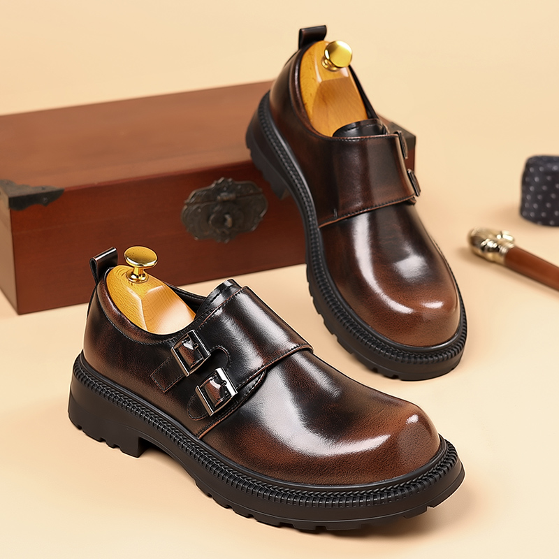 الرجعية البني الرجال الجلود عا - مراجعة High End Men'S Formal Wear وسعره