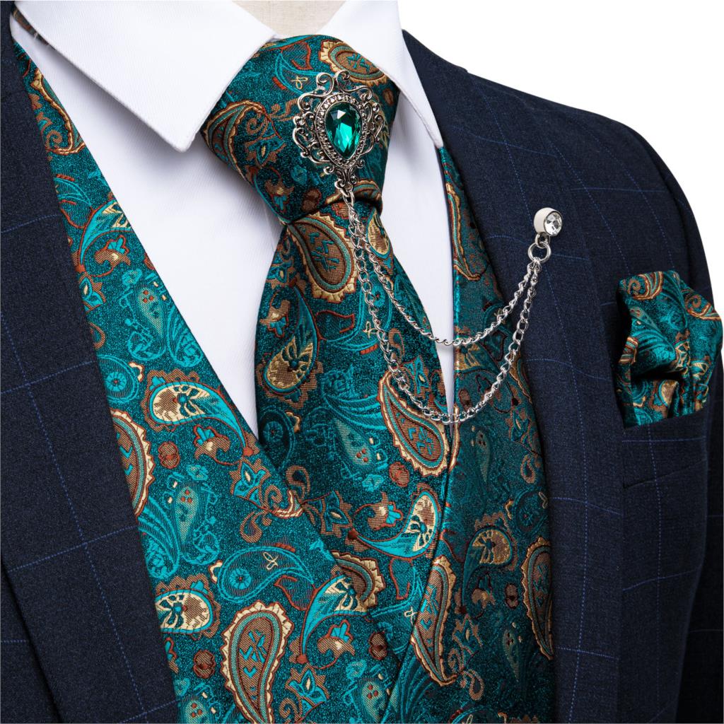 طقم جديد من سترة وصدرية وربطة  - مراجعة Pocket Square Set وسعره
